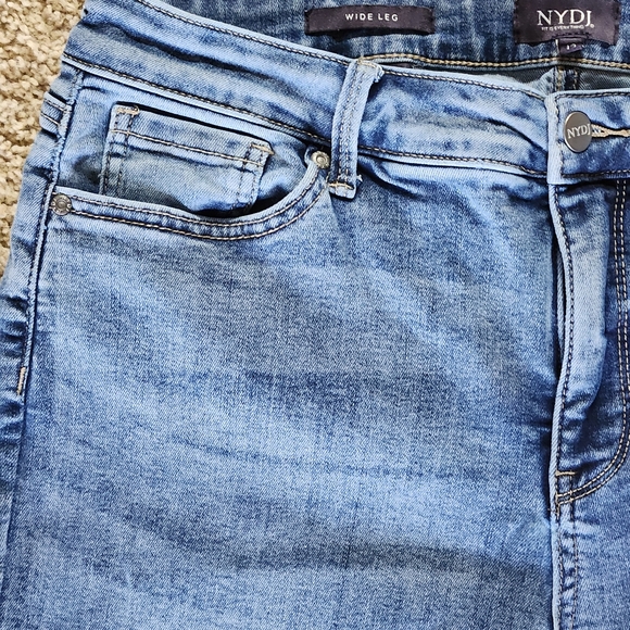 NYDJ Theresa wide-leg crop jean Size 12. Medium wash denim Loire - Picture 4 of 14